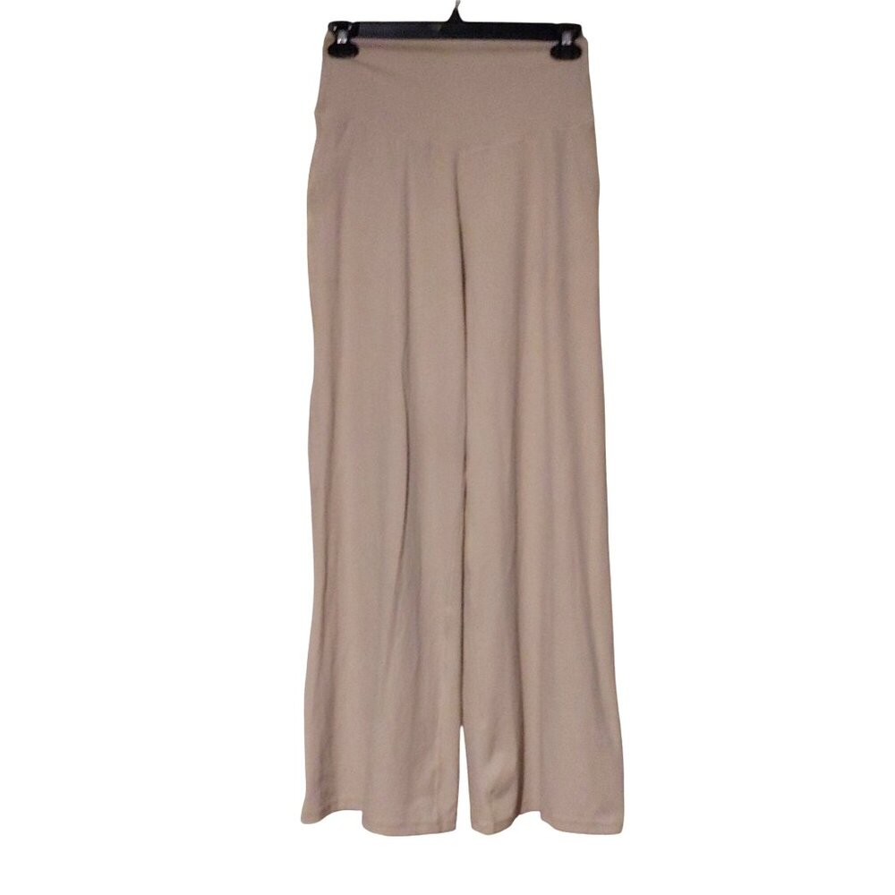 Offline by Aerie Ribbed Wideleg Casual Pants Dormlife Lounge Comfy Oatmeal L